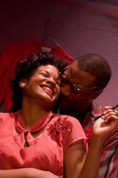 Marcia laughing in a stage scene